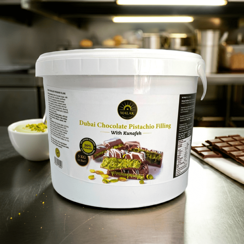 Malak Dubai Chocolate Pistachio Filling with with Kunafeh - 20% Pistachio - TryAladdin