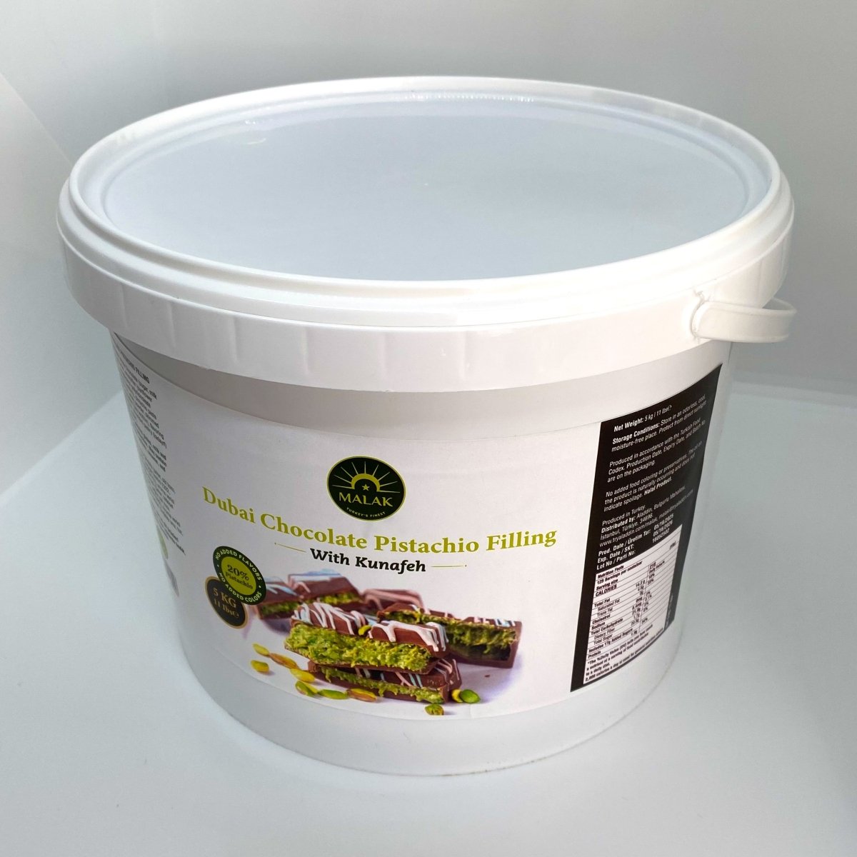 Malak Dubai Chocolate Pistachio Filling with with Kunafeh - 20% Pistachio - TryAladdin