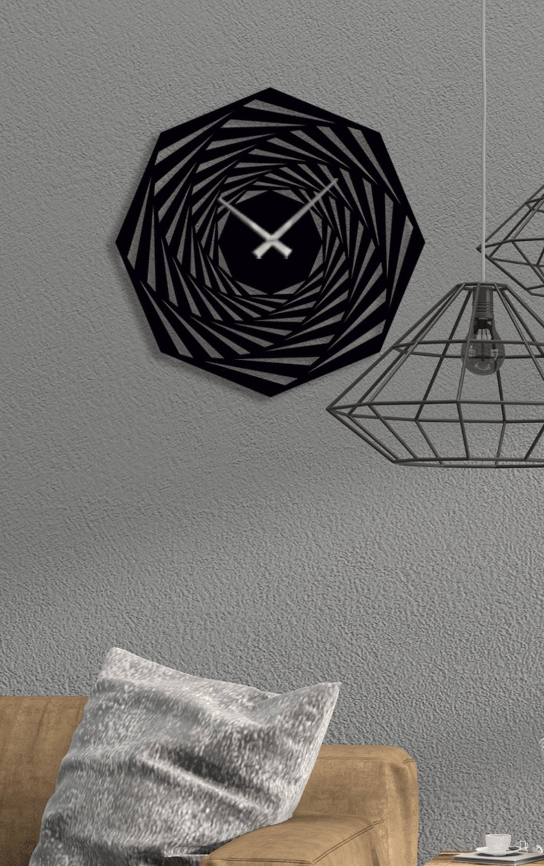 NR Dizayn | Decorative Metal Wall Clock - TryAladdin