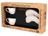 Acar | Porcelain Turkish Coffee Set of Two - Charisma - White - TryAladdin