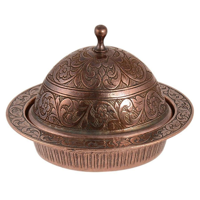 Acar | Turkish Delight Bowl - Large Oval - Antique Copper - TryAladdin