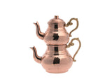 Acar | Turkish Tea Pot Small - Forged Copper - White - TryAladdin