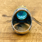 Aquamarine Oval Ring - TryAladdin