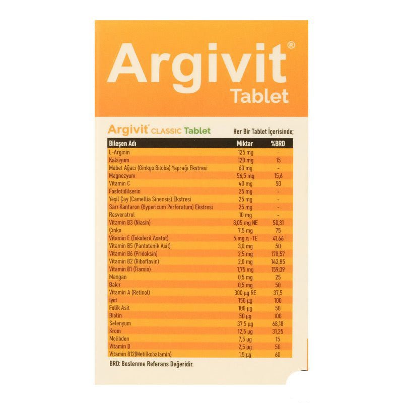 Argivit Classic 30 Tablets - TryAladdin