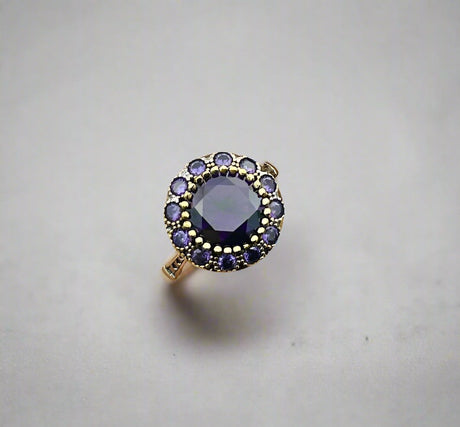 Istanbul Jewelry | Amethyst Turkish Design Handmade Silver Ring - TryAladdin