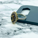 Istanbul Jewelry | Sapphire Marquise Ottoman Style Handmade Silver Ring - TryAladdin