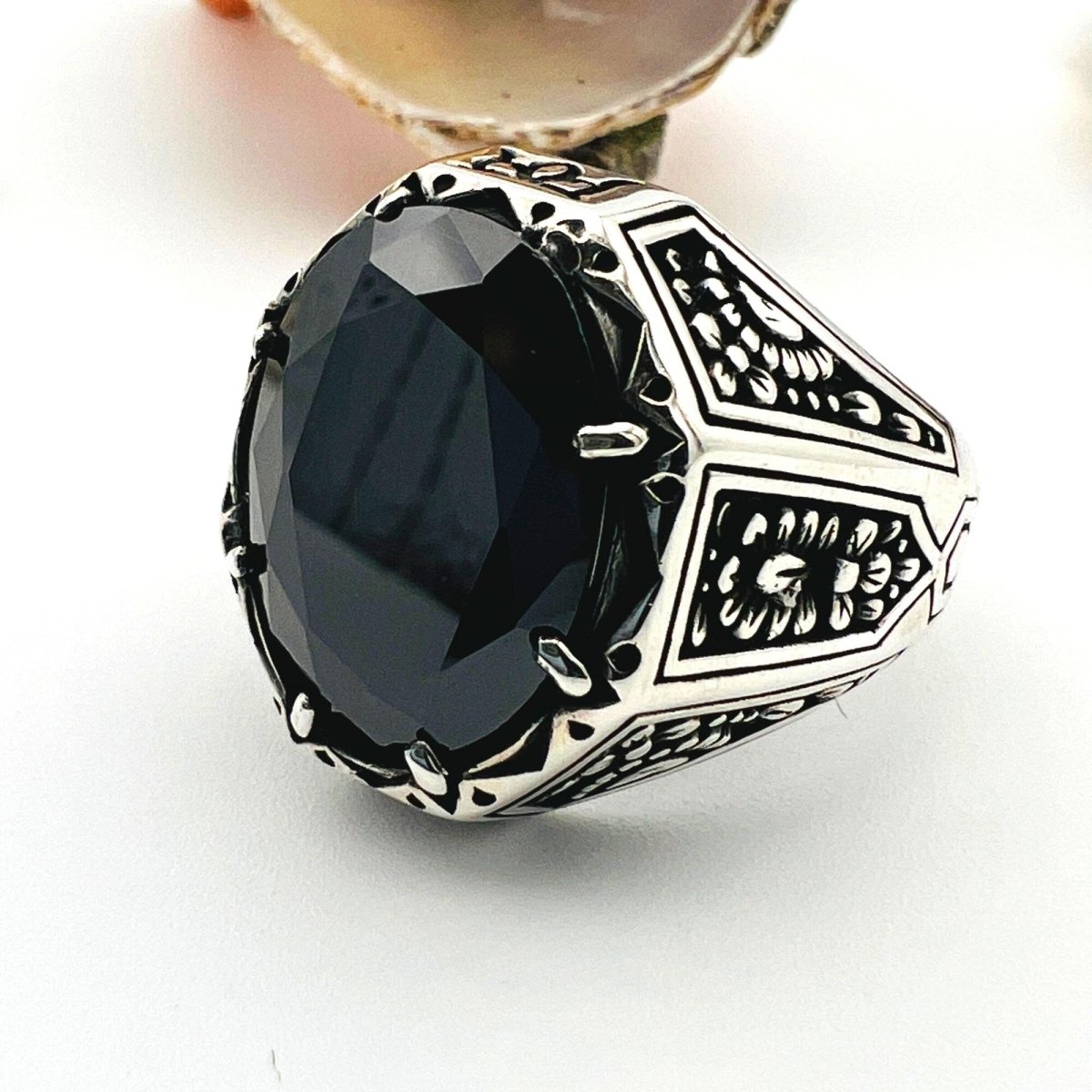 Black Onyx Stone Men's Ring - TryAladdin