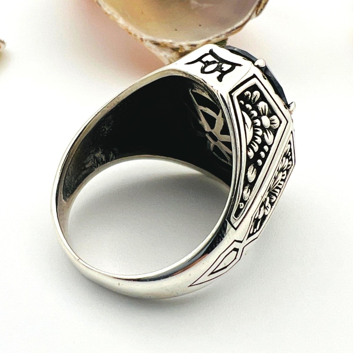 Black Onyx Stone Men's Ring - TryAladdin