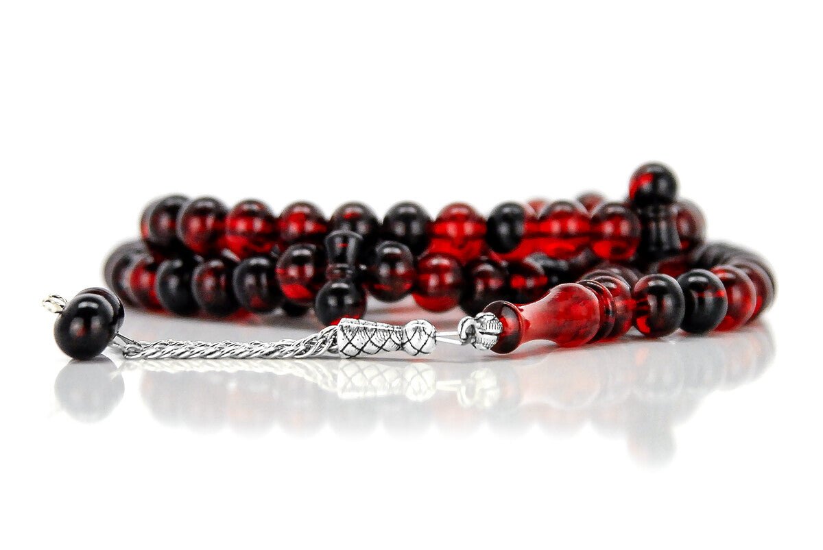 Dervish Tasbih 14 mm Acrylic, Burgundy - TryAladdin