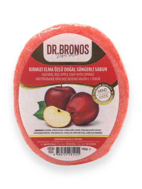 Dr. Bronos | Natural Red Apple Soap with Sponge - TryAladdin