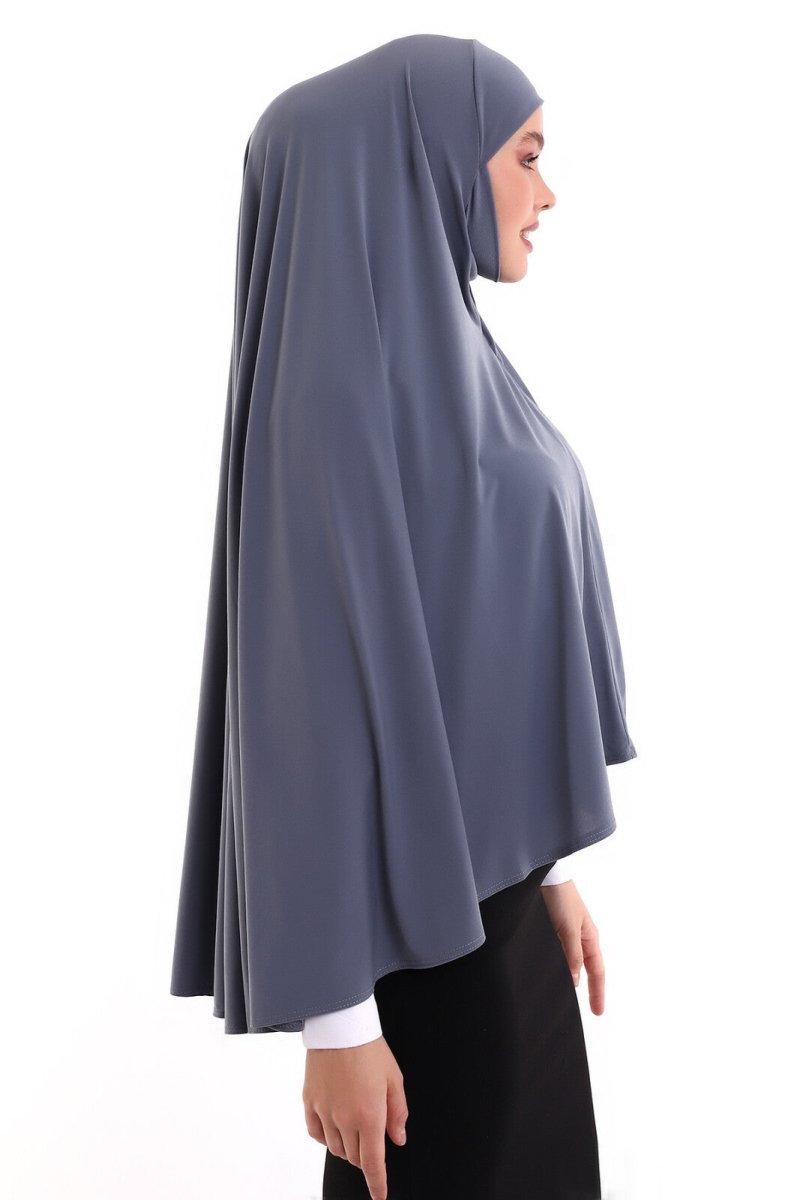 Gray Malaysian Model Practical Hijab Top Sleeveless Combed Cotton Hijab Souffle Scarf - TryAladdin