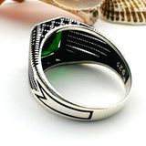 Green Emerald Square Men’s Ring - TryAladdin