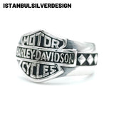 Harley Davidson 925K Sterling Silver Ring - TryAladdin