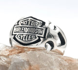 Harley Davidson Biker Silver Ring - TryAladdin