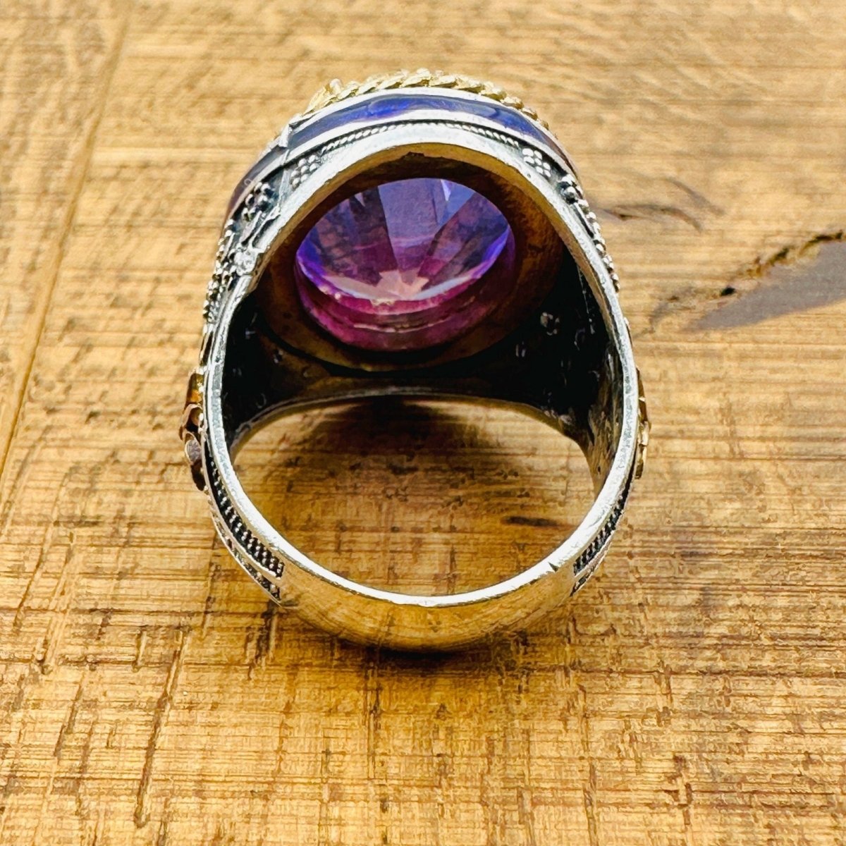 Men’s Amethyst Oval Ring - TryAladdin