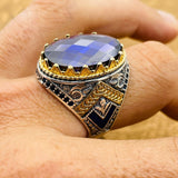 Men’s Amethyst Oval Ring - TryAladdin