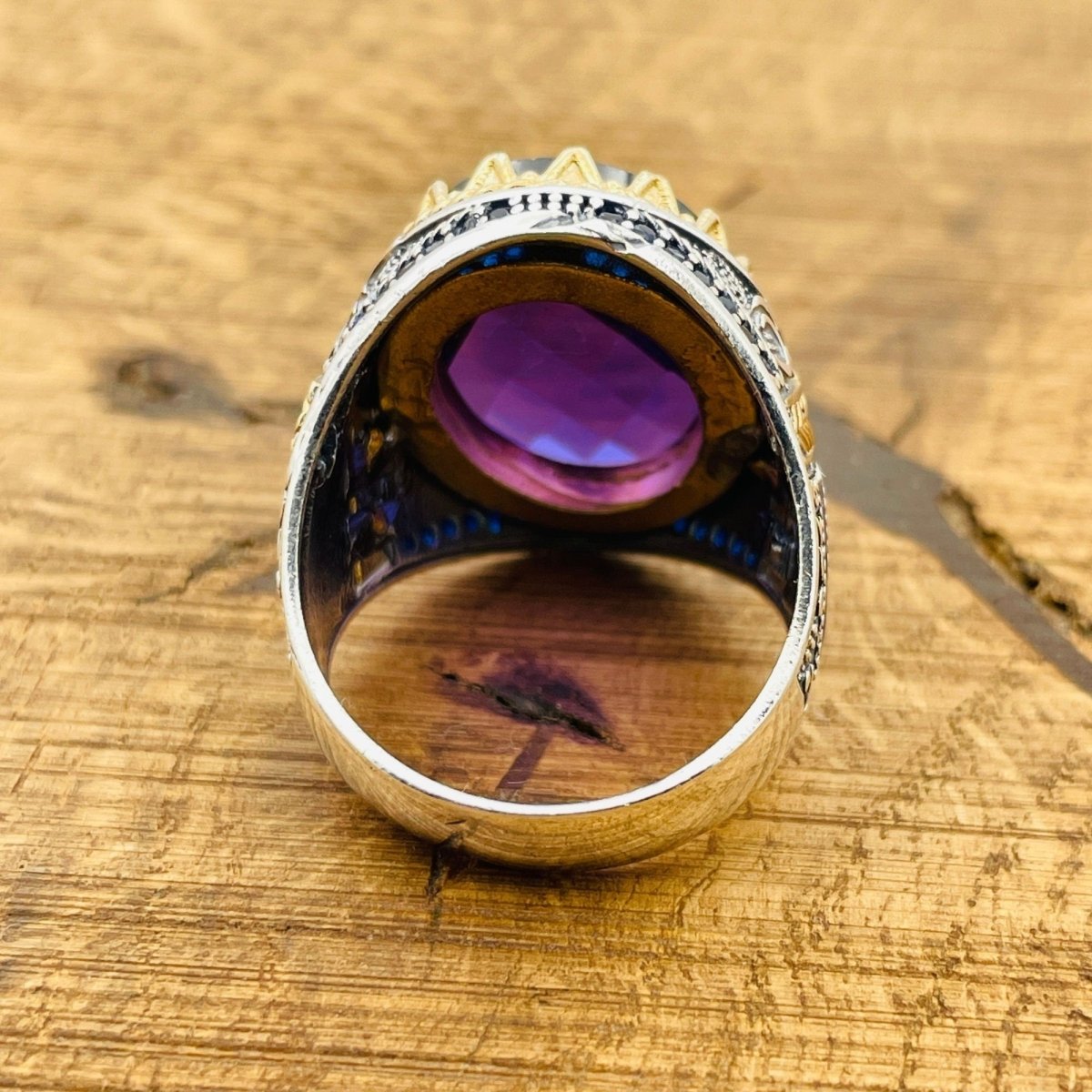 Men’s Amethyst Oval Ring - TryAladdin