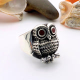 Men's and Women's 925 Solid Silver Owl Ring - TryAladdin