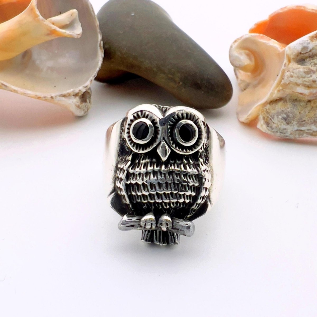 Men's and Women's 925 Solid Silver Owl Ring - TryAladdin