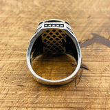 Men's Black Onyx Square Ring - TryAladdin