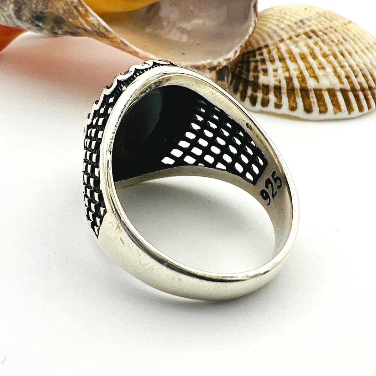 Men's Black Onyx Stone Ring - TryAladdin