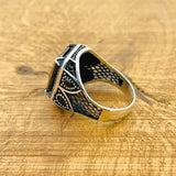 Men's Black Zircon Square Ring - TryAladdin