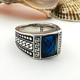 Men's Blue Sapphire Gemstone Ring - TryAladdin