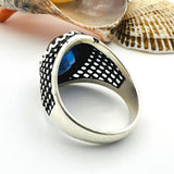 Men's Blue Sapphire Stone Ring - TryAladdin