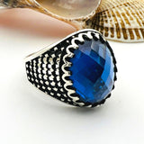 Men's Blue Sapphire Stone Ring - TryAladdin