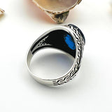 Men's Blue Sapphire Stone Ring - TryAladdin