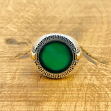 Men's Green Aqeeq Ring - TryAladdin