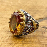 Men's Handmade Multi - Color Zultanite Stone Ring - TryAladdin