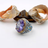 Men's Handmade Ring, Amethyst - TryAladdin