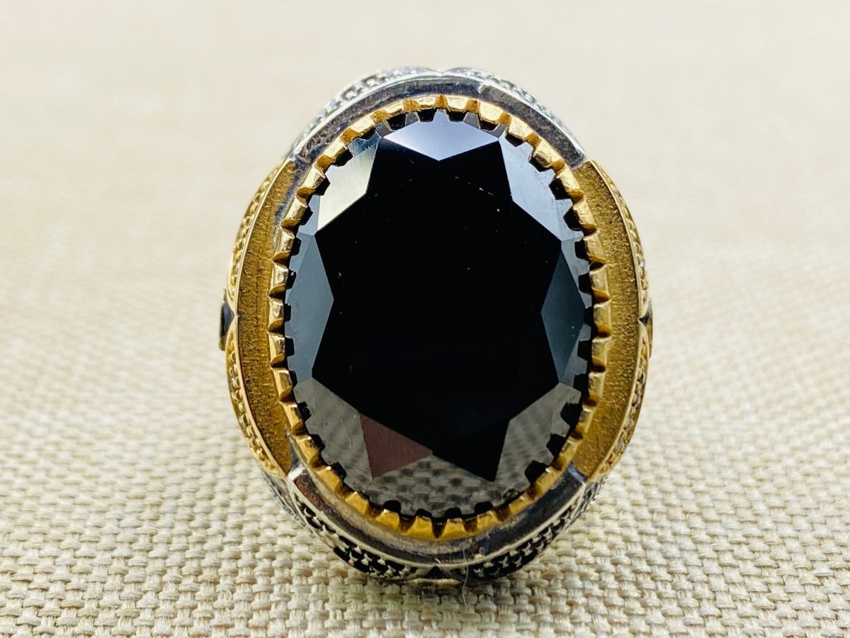 Men's Handmade Ring, Onyx - TryAladdin