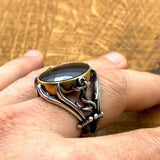 Men's Handmade Silver Anchor Ring - TryAladdin