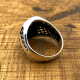 Men's Knitting Pattern Silver Ring - TryAladdin