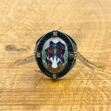 Men's Mystic Topaz Compass Ring - TryAladdin