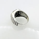 Men's Natural Black Onyx Silver Ring - TryAladdin