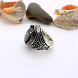 Men's Onyx Oval Stone Ring - TryAladdin