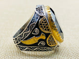 Men's Onyx Stone Black 925 Sterling Silver Ring - TryAladdin