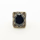 Men's Oval Onyx Silver Ring - TryAladdin