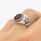 Men's Red Stone Ring - TryAladdin