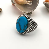 Men’s Turquoise Gemstone Ring - TryAladdin