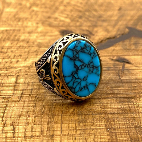 Men's Turquoise Stone Ring - TryAladdin