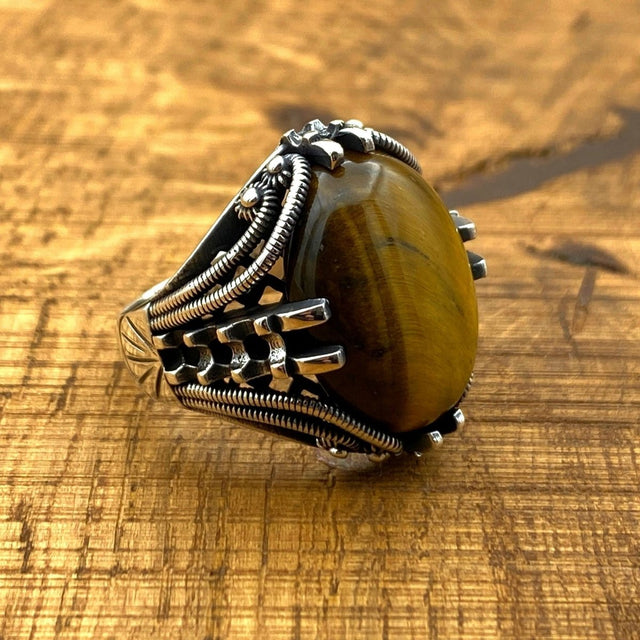 Men's Yemeni Aqeeq Ring - TryAladdin