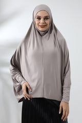 Mink Ready to Wear Practical Hijab Sleeves Combed Cotton Souffle Scarf Hijab - TryAladdin