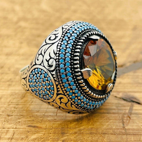 Multi - Color Zultanite Stone Men's Ring - TryAladdin