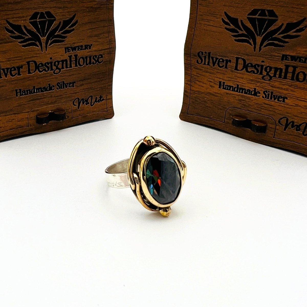 Multicolor Mystic Topaz Stone Ring - TryAladdin