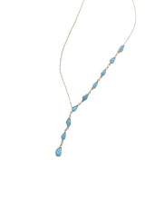 Nereze | Drop Turquoise Stones Strained Model Necklace - TryAladdin