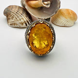 Orange Tourmaline Men's Ring - TryAladdin